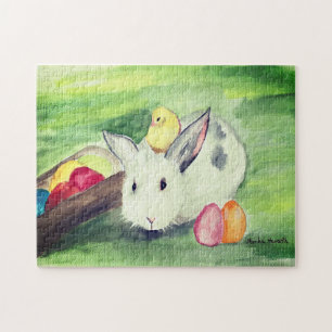 Rabbit Bunny Hare Easter Animal Wildlife Cute Egg Legpuzzel