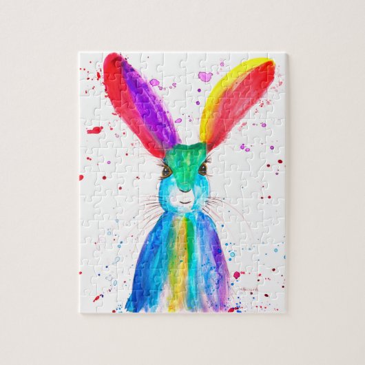 Rabbit Bunny Hare Easter Animal Wildlife Cute Jig Legpuzzel (Verticaal)