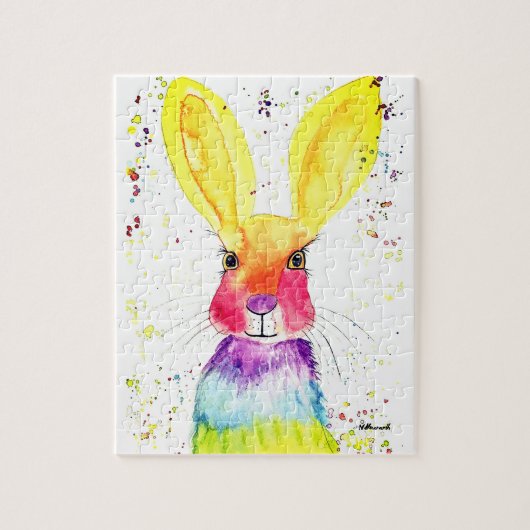 Rabbit Bunny Hare Easter Animal Wildlife Cute Legpuzzel (Verticaal)