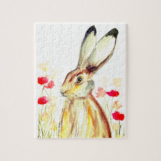 Rabbit Bunny Hare Easter Animal Wildlife Cute Legpuzzel (Verticaal)