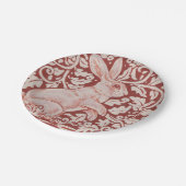 Rabbit Bunny Hare Rust Red Woodland Art Papieren Bordje (Gekanteld)