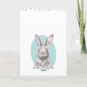 Rabbit Bunny Hoppy Easter Cute Spring Animal art Kaart (Achterkant)