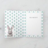 Rabbit Bunny Hoppy Easter Cute Spring Animal art Kaart (Binnen)