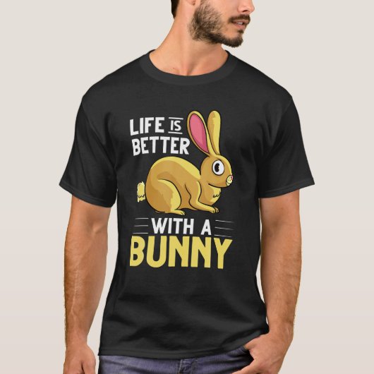 Rabbit Bunny Lionhead Angora Rex Harlequin Cage T-shirt (Voorkant)