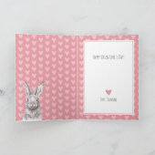 Rabbit Bunny Love Cute Funny Animal Valentijnsdag Feestdagen Kaart (Binnen)