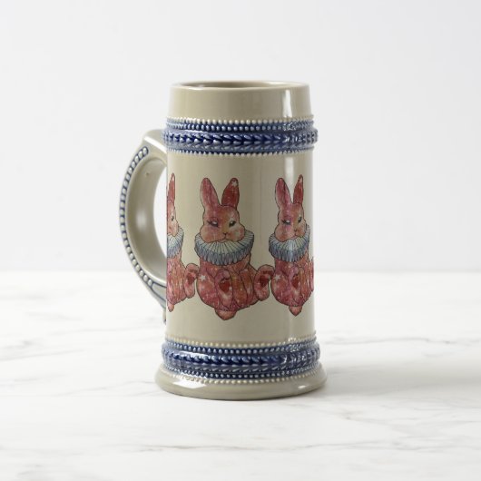 Rabbit Bunny named Ladybug Mug Bierpul (Voorkant links)