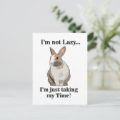 Rabbit Bunny Schattige Funny Briefkaart (Staand voorkant)