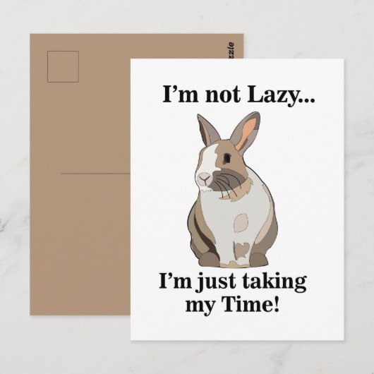 Rabbit Bunny Schattige Funny Briefkaart (Voorkant / Achterkant)