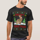 Rabbit Bunny Ugly Xmas Sweater Funny Animal Lights T-shirt (Voorkant)
