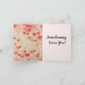 Rabbit Bunny Valentijn Heart Pink Red Pet Friend Kaart (Binnen)