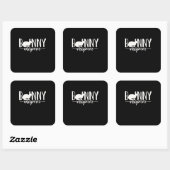 Rabbit Bunny Whisperer Vierkante Sticker (Vel)