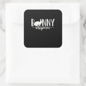Rabbit Bunny Whisperer Vierkante Sticker (Tas)