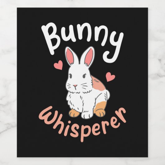 Rabbit Bunny Whisperer Wijn Etiket (Enkel label)