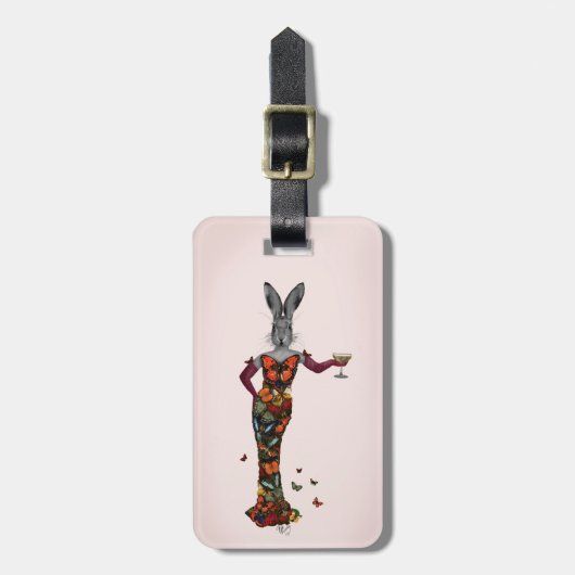 Rabbit Butterfly Dress 2 Bagagelabel (Voorkant verticaal)