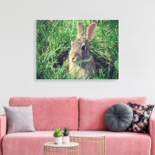 Rabbit Canvas Print (Insitu (Woonkamer))