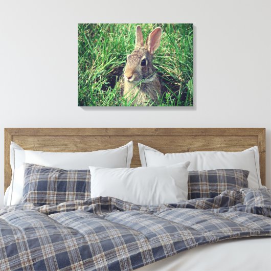 Rabbit Canvas Print (Insitu (Slaapkamer))