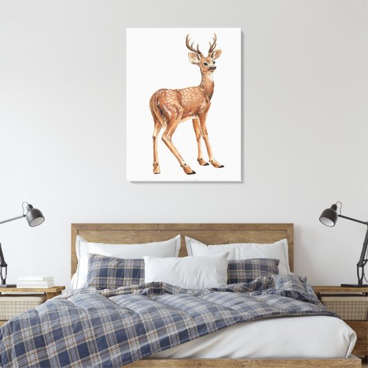 Rabbit Canvas Print (Insitu (Slaapkamer))