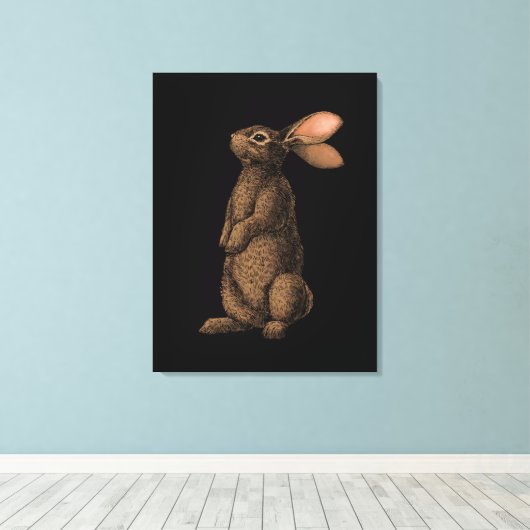Rabbit Canvas Print (Insitu (Houten vloer))
