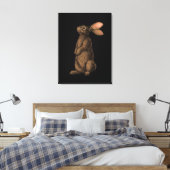 Rabbit Canvas Print (Insitu (Slaapkamer))