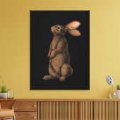 Rabbit Canvas Print (Insitu (Woonkamer))