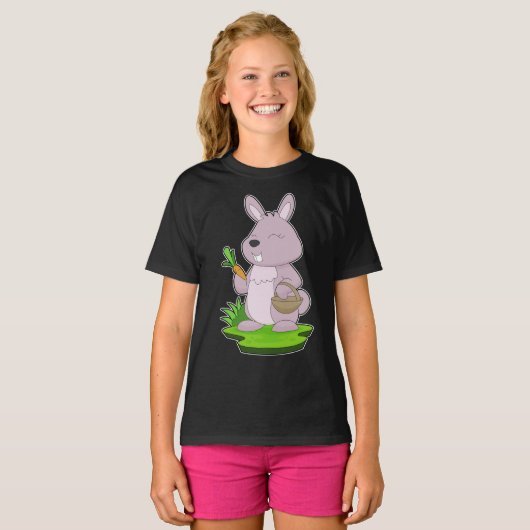 Rabbit Carrot Basket T-shirt (Voorkant volledig)