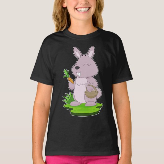 Rabbit Carrot Basket T-shirt (Voorkant)