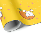 Rabbit carrot Wrapping Paper Cadeaupapier (Rol Hoek)