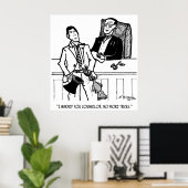 Rabbit Cartoon 2647 Poster (Thuiskantoor)