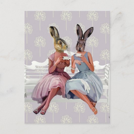 Rabbit Chat Briefkaart (Voorkant)