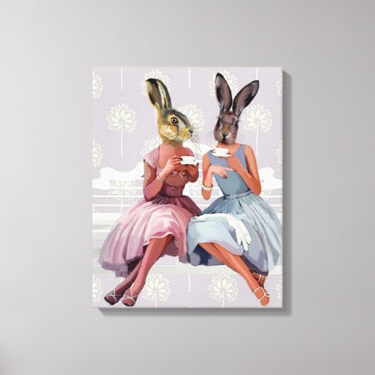 Rabbit Chat Canvas Afdruk (Voorkant)