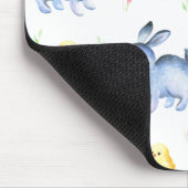 Rabbit & Chicks Lover Gift, Happy Easter Pattern Muismat (Hoek)