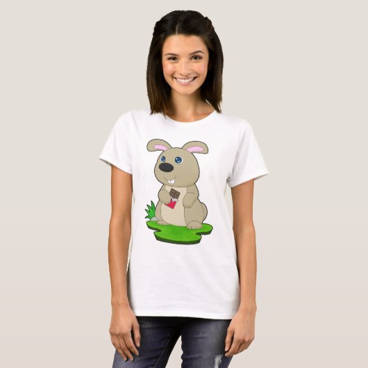 Rabbit Chocolate bar T-shirt (Voorkant volledig)