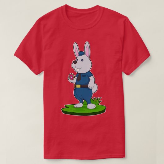 Rabbit Cop Donut Police T-shirt (Design voorkant)