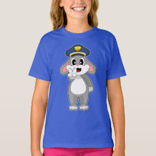 Rabbit Cop Police pet Police T-shirt