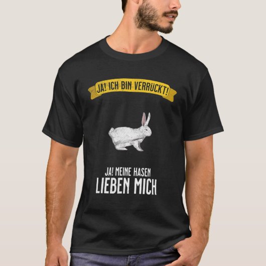 Rabbit Crazy & Rabbit Love Me T-shirt (Voorkant)