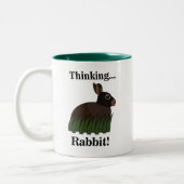 Rabbit Cute Bunny Tweekleurige Koffiemok (Links)