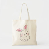 Rabbit Cute Design Canvas tassen (Voorkant)