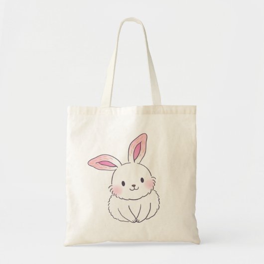Rabbit Cute Design Canvas tassen (Voorkant)