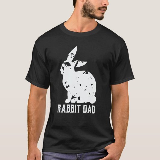 Rabbit Dad Mens Boys Owner Pet Bunny Easter Animal T-shirt (Voorkant)
