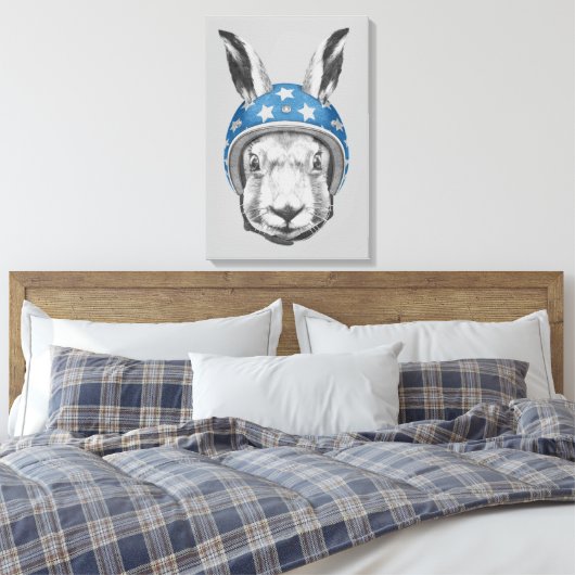 Rabbit Dareduivel Canvas Afdruk (Insitu (Slaapkamer))