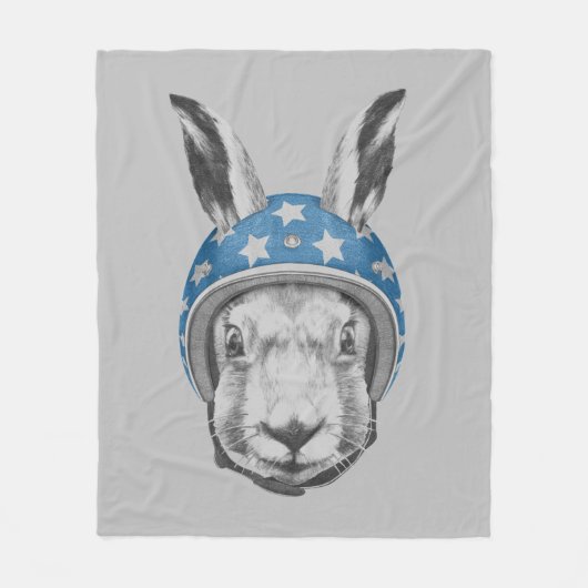 Rabbit Dareduivel Fleece Deken (Voorkant)