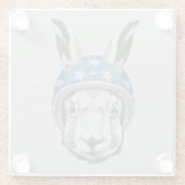 Rabbit Dareduivel Glazen Onderzetter (Achterkant)