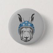 Rabbit Dareduivel Ronde Button 5,7 Cm (Voorkant)