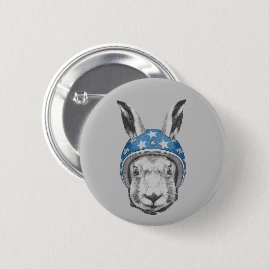 Rabbit Dareduivel Ronde Button 5,7 Cm (Voorkant /achterkant)