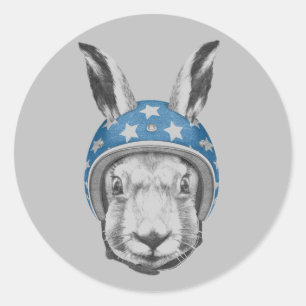 Rabbit Dareduivel Ronde Sticker