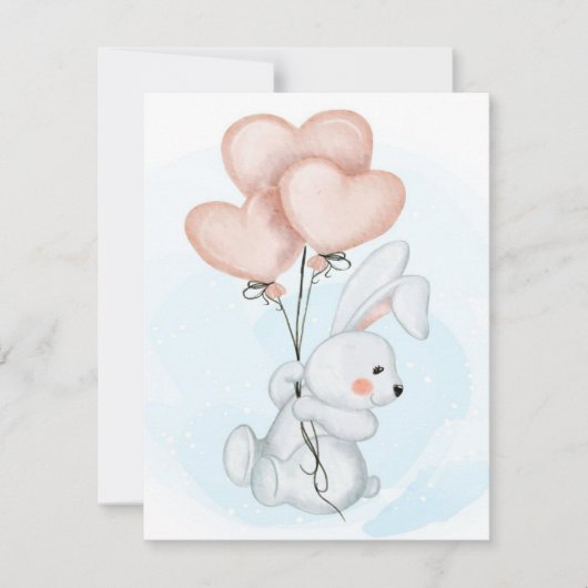 Rabbit Design | Bunny Lovers | Kid Birthday Kaart (Voorkant)