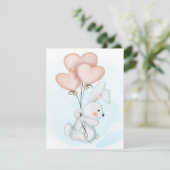 Rabbit Design | Bunny Lovers | Kid Birthday Kaart (Staand voorkant)