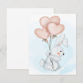 Rabbit Design | Bunny Lovers | Kid Birthday Kaart (Voorkant / Achterkant)
