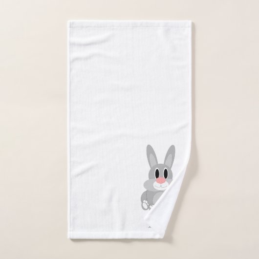 Rabbit Design Monogrammed Bad Handdoek (Handdoek)