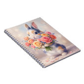 Rabbit design notebook with flowers / spiral noteb notitieboek (Rechterzijde)